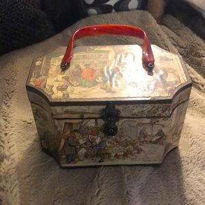 Anton Pieck Vintage 1970 Wooden Purse